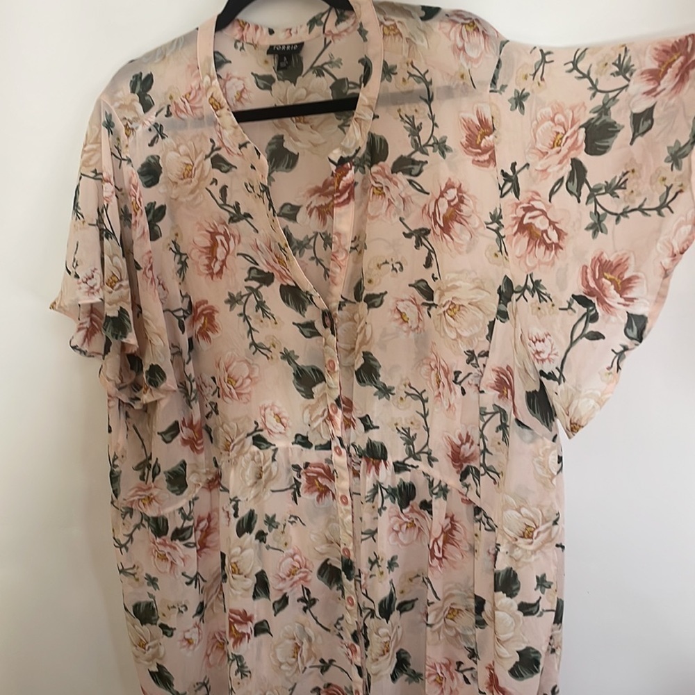Torrid 5 LEXIE BABYDOLL CHIFFON TUNIC - Picture 8 of 8